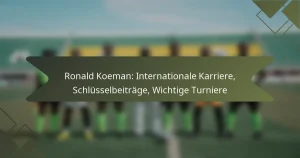 Ronald Koeman: Internationale Karriere, Schlüsselbeiträge, Wichtige Turniere
